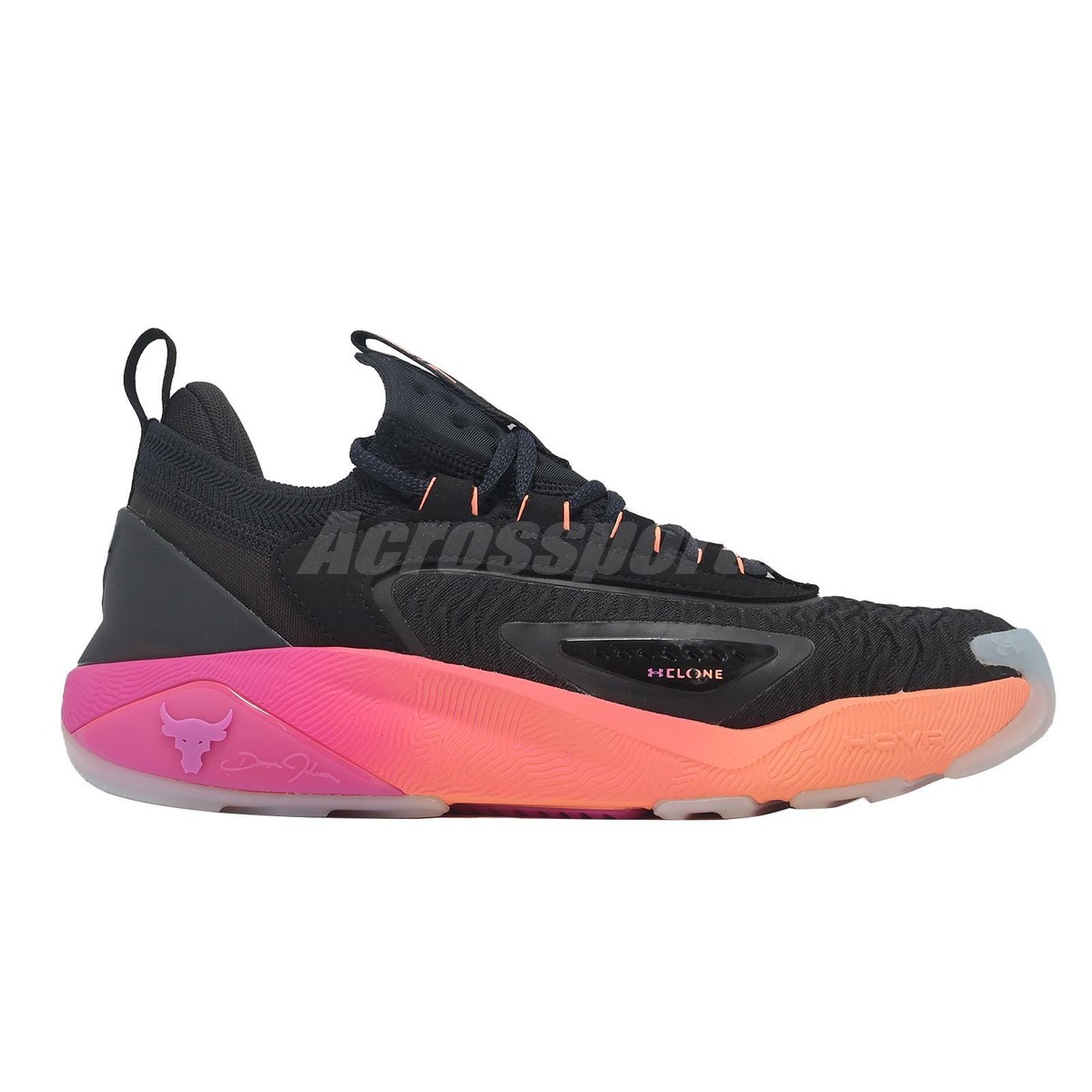 その他 Under armor project rock Under Armour Project Rock 7 Black Vivid Magenta Men Cross Training