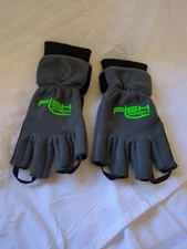 Fish Monkey Sz M Chilly Willie Half Finger Fishing Gloves Insulated Polar Fleece