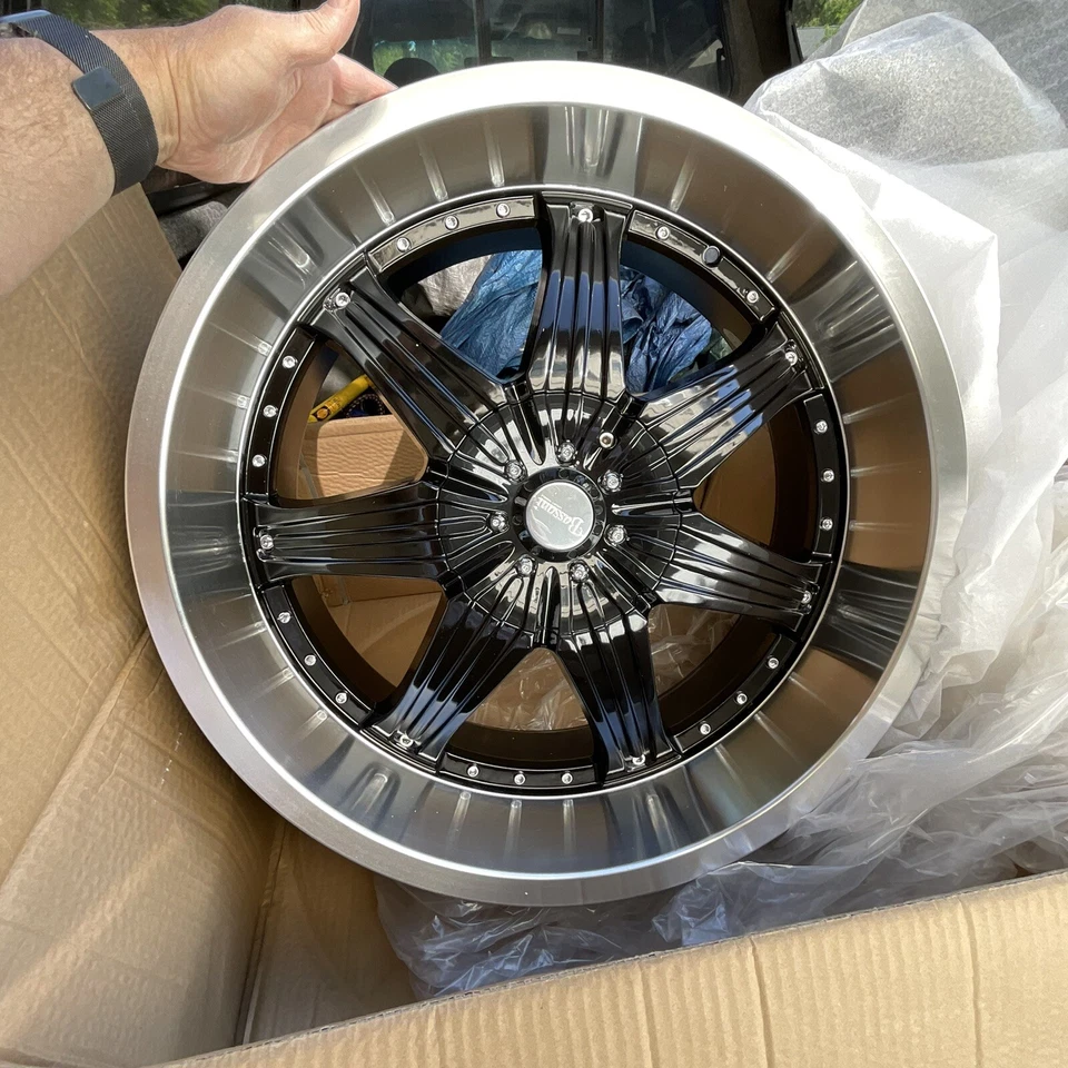 Llanta de lujo Bassani tamaño 22x9,5 B110BML-2217 SIN USAR, EN CAJA negra brillante Foto 4 de 4