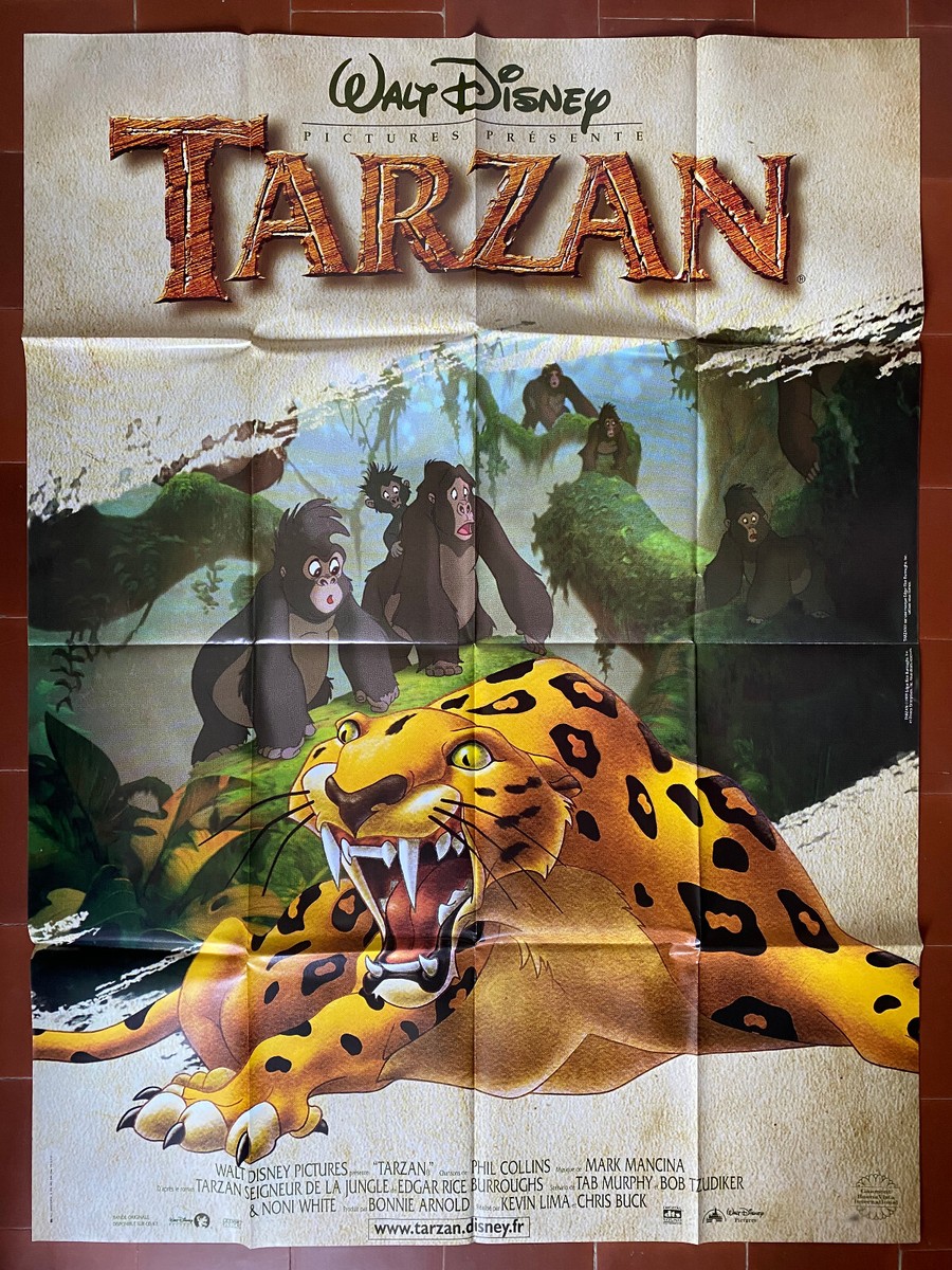 Tarzan Animated Movie Walt Disney Child Monkey Jaguar Jungle