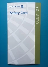 UNITED AIRLINES SAFETY CARD--AIRBUS 320--2016--REV#3 