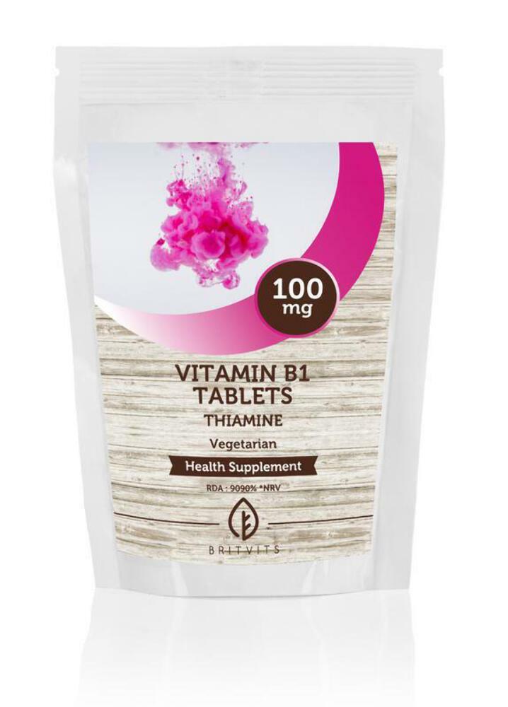 Vitamin B1 THIAMINE 100mg Tablets -30/60/90/120/180/250/500/1000 Popularna okazja