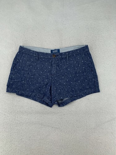 White Printed Dots Chambray Navy | eBay