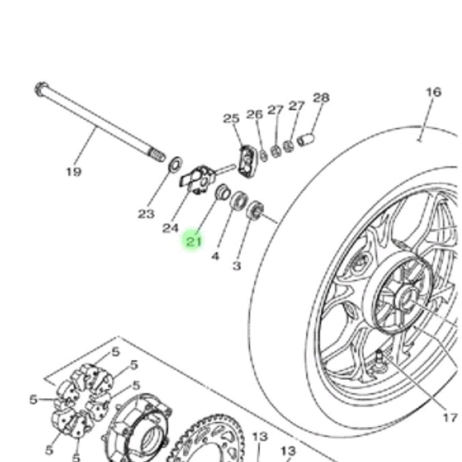Yamaha 1WD-F5383-00 Motorcycle Collar Bosh For YZR R25 R3