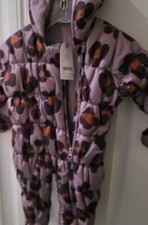 Next Baby Girl Snowsuit All In One Purple Aged 6-9 Months New With Tags