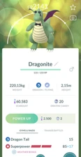 Shiny Dragonite wearing a fashionable costume glasses bow tie - PTCs