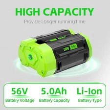56V 5.0Ah Li-Ion Battery For EGO BA2800 BA4200 Lawn Mower Power Tool Leaf Blower