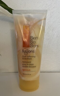 Avon Skin So Soft Fusions Dual Softening Body Wash - Light & Lush - New Sealed