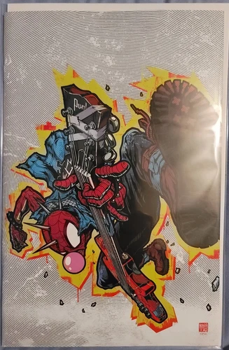 SPIDER-PUNK ARMS RACE #1 TAKASHI OKAZAKI VIRGIN VARIANT LE 500 W/ COA SPIDER-MAN