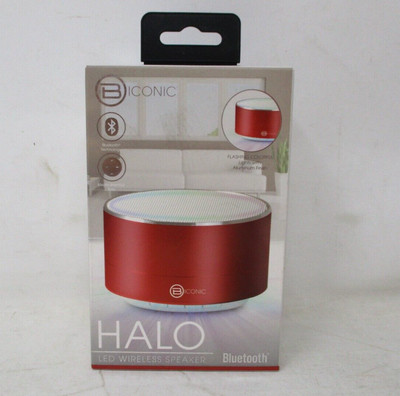 Biconic Halo Sound Bass Boosting Wireless Speaker - Red