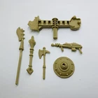 Vintage 1982 Castle Grey Skull Accessories 6pc Weapons Lot MOTU He-Man masters