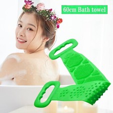 Silicone Exfoliating Bath Shower Body Brush Bath Belt Wash Clean Back Brush Belt