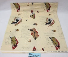 ALEXANDER HENRY “KINU” JAPANESE THEMED COTTON FABRIC REMNANT. 36” x 42”