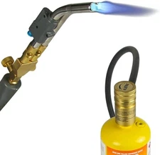 BLUEFIRE HZ-8150 Double Heads Swirl Flame Self-Ignition Hosed Turbo Torch