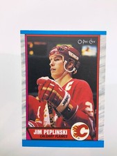 1989-90 Jim Peplinski 206 OPC Calgary Flames O-Pee-Chee Hockey Card 050Z
