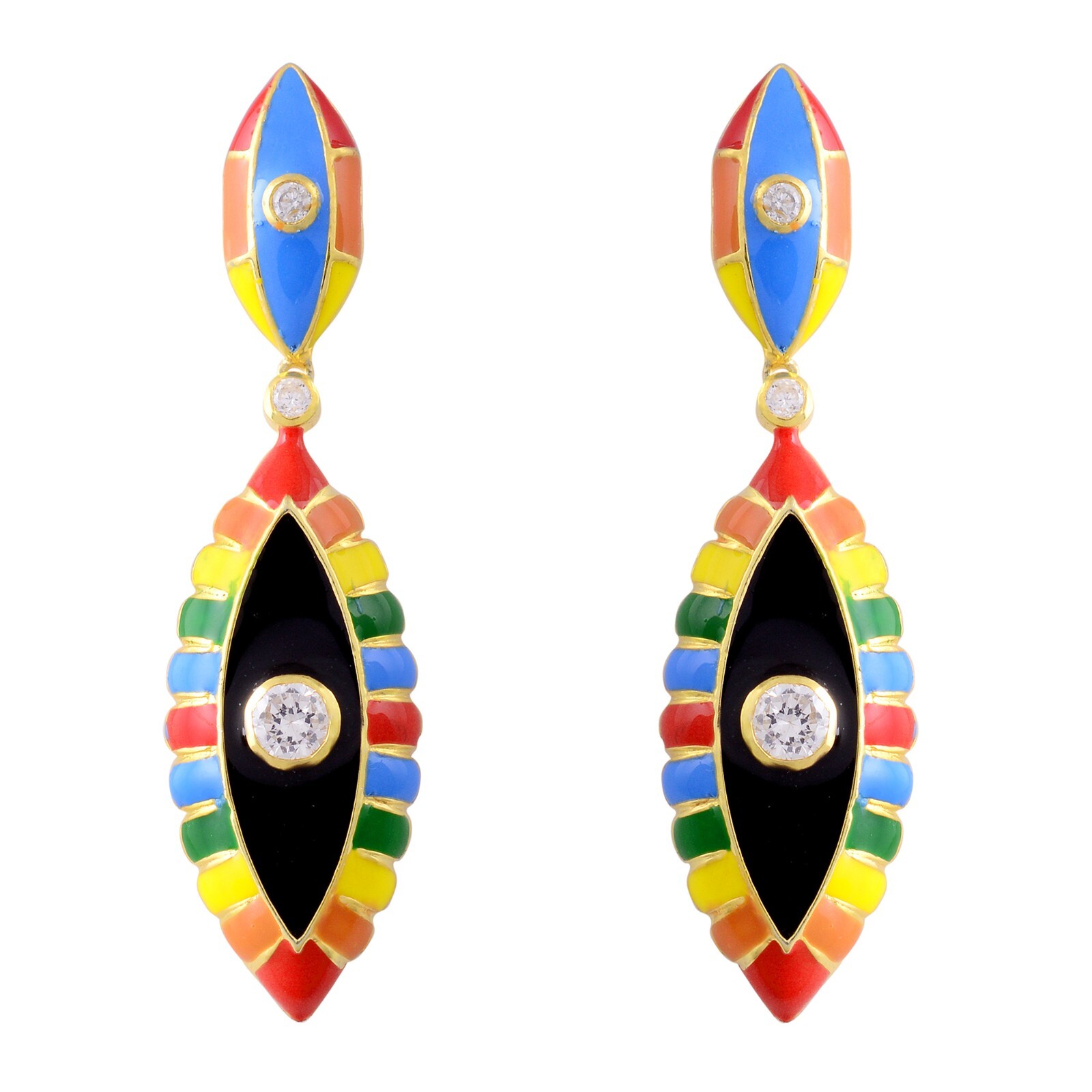 Joyería Fiesta Elegantes Lindos Fiesta Piedra Dorada Diseñador Pendientes Colgantes Mujeres