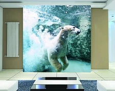 3D Polar Bear Animal ZHUA10920 Wallpaper Wall Murals Removable Self-adhesive Ann