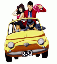 QUADRO STAMPA SU TELA CANVAS - lupin - cartoni anni 80 - classico moderno