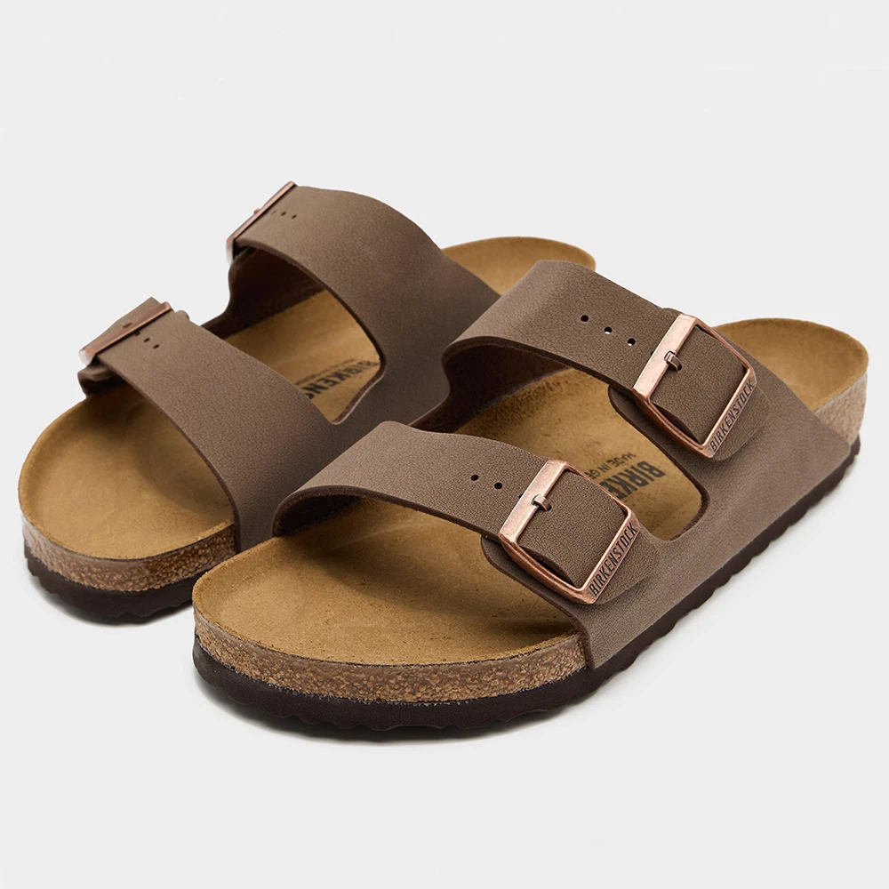Birkenstock Arizona Mocca Classic Birkibuc Cork Two-Strap Sandals Women’s Shoes