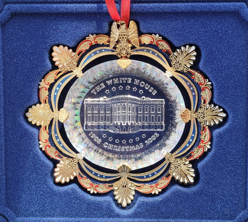White House Historical Association Christmas Ornament T Roosevelt 2002 in box