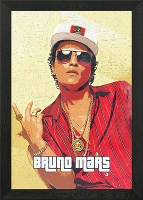 bruno mars gerahmtes Wandbild Poster Leinwanddruck Bild