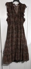 BB Dakota Steve Madden Floral Ruffle Maxi Dress Sleeveless Size M