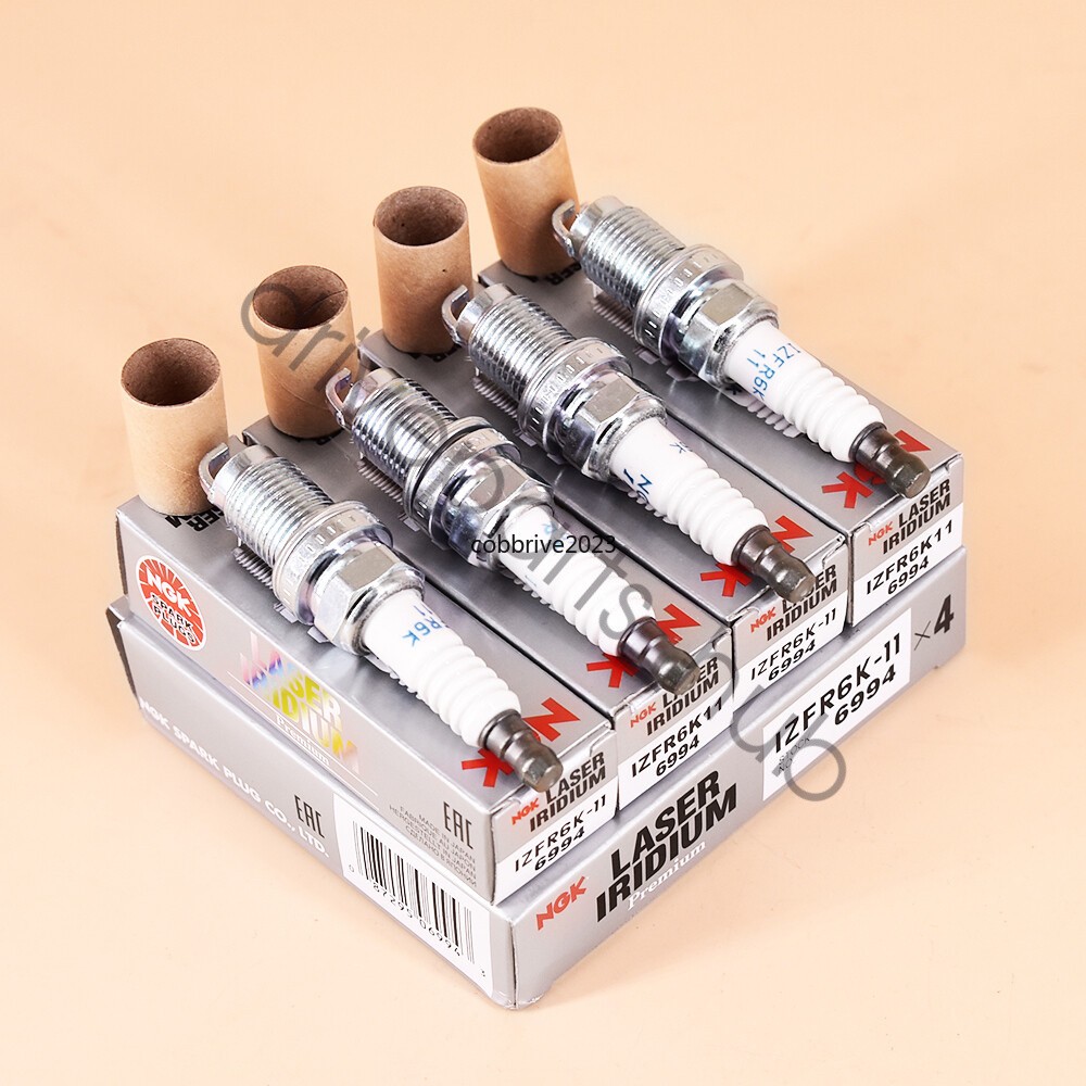 4X NGK 6994 IZFR6K11 Laser Iridium Spark Plugs For Honda Accord Civic CRV Acura