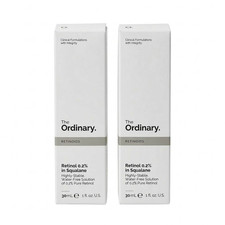 2x The Ordinary Retinol 0.2% in Squalane - Reduces Fine Lines 30ml