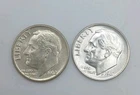 2 Roosevelt Dimes 1962 D - 1962 90% Silver