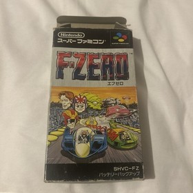 F-ZERO w/box manual Nintendo Super Famicom SFC From JAPAN w/ protective case.  
