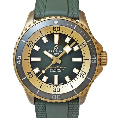 BREITLING Superocean Automatic 42 N17375201L1S1 42mm Box Papers Gradient Green