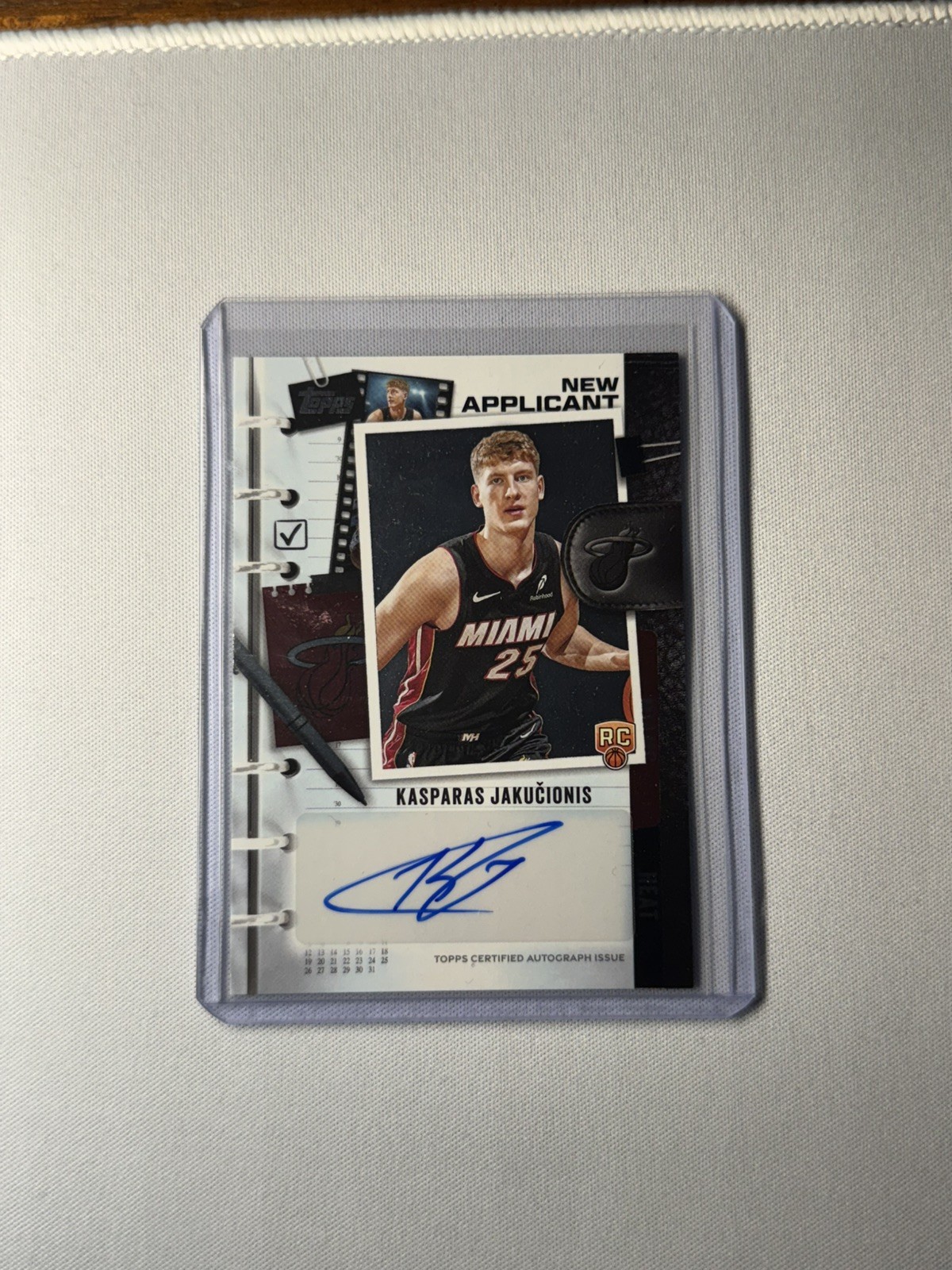 Topps Basketball 2025-26 Kasparas Jakucionis RC Auto New Applicant NA-JK Heat