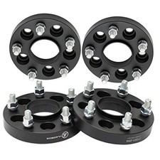 Black Forged 5x5 to 5x4.5 Hubcentric Wheel Adapters 1 Inch 1 Inch-Pack of 4