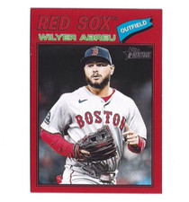 2026 Topps Heritage Wilyer Abreu #362 Red Border Parallel Red Sox Color Match