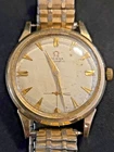 Men's  1956 Omega Sea Master Watch 10k GF Bezel Steel Back Gold Band