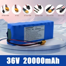 36V 20Ah 10S2P Li-ion Battery Pack Rechargeable 20000mAh Battery For Electronics