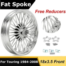 18x3.5 Fat Spoke Wheel Front Rim Hub for Harley Road King Glide Classic 00-08