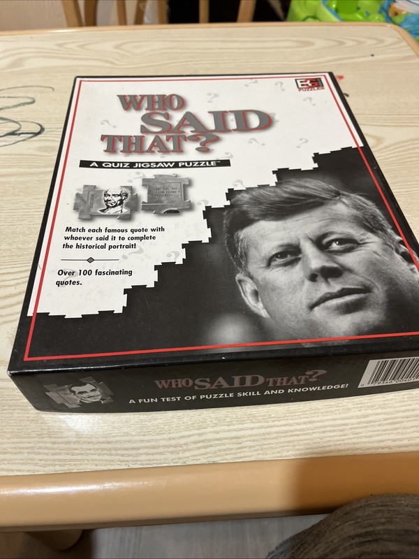 B G Puzzles From 1994 Who Said That A Quiz Jigsaw Puzzle 252 Quotes From Famous