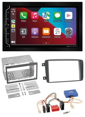 ESX 2DIN DAB USB CAN-Bus Bluetooth Autoradio für Mercedes C W203 2000-2004 schwa