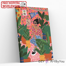 Paint By Numbers Canvas Art Draw Artist Painting Oil Kit Home Decor Nice Girl