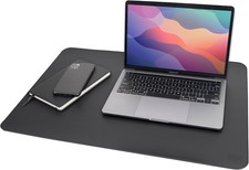 Leather Desk Mat 24" x 17" Desk Protector PU Leather Desk Pad Non Slip Small