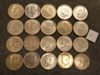 20 pc 1964 Kennedy Half Dollar 90% Silver $10 face lot 11 ships FREE