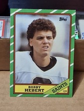 1986 BOBBY HEBERT TOPPS NFL ROOKIE CARD RC #339 NEW ORLEANS SAINTS FALCONS. rookie card picture