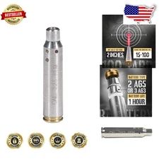 .223 Rem Red Laser Boresight - Durable Aluminum, Fast Sight Alignment