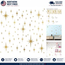 116-Piece Removable Star Wall Decals - Sparkling Vinyl Decor for Playful Spaces