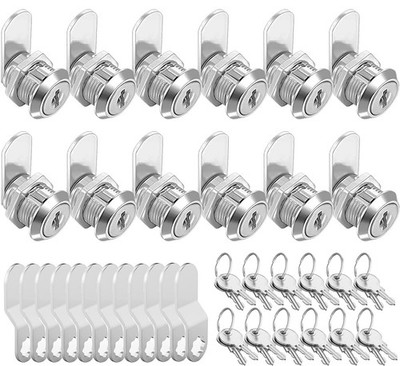 5/8'' Keyed Alike Cabinet Locks with Keys, 12 Packs, Waterproof, Durable Cons...