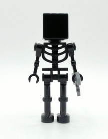 LEGO Minecraft Wither Skeleton Figure - Straight Arms - With Sword - Genuine