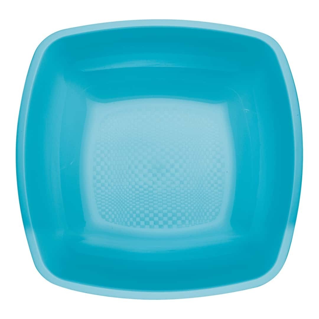 Soup Plates Square Turquoise 18X18 Cm 12 Pz GOLDPLAST - Parties Buffet