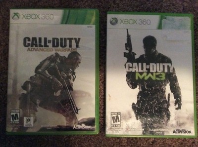 Call Of Duty Modern Warfare 3 + Advanced Warfare XBOX 360 3 Disc Lot Discs Ex
