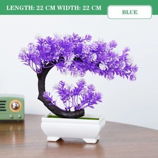 Image of Artificial Bonsai Pine Tree Simulation Fake Plant Home Decor Flower Pot NEW